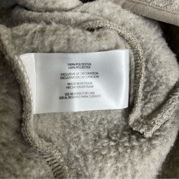 EDDIE BAUER 1/4 Zip Knit Fleece Beige Pullover Mock Neck Size XXL - Picture 6 of 8